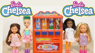 Barbies Sister CHELSEA And Her Friends Get Soda From The Vending Machine [upl. by Ramah]