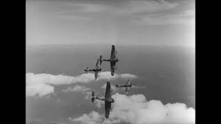 Hawker Typhoons in action over Europe in 1944 [upl. by Ailadgim]