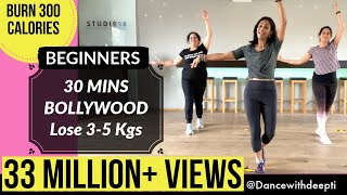 30 mins BEGINNERS Workout  Lose 35 kgs in 1 month  BOLLYWOOD Dance Fitness Workout  25 [upl. by Lrak]