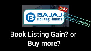 Bajaj Housing Finance 🔥 Book Listing Gains or Buy Fresh Complete Analysis [upl. by Burack]