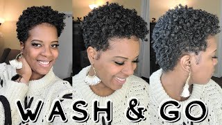 TWA  Wash amp Go Routine  SUPER Defined amp Moisturized Curls [upl. by Ikceb]