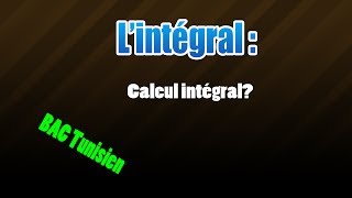 01Calcul intégral [upl. by Karalee]