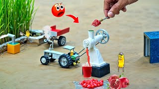 Tractor making fruit juicier machine A to Z process science projectdiy tractor home made juicer [upl. by Irtak]