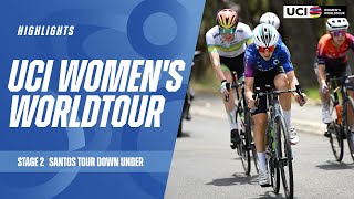 Stage 2  Santos Tour Down Under Highlights  2024 UCI Womens WorldTour [upl. by Elliot]