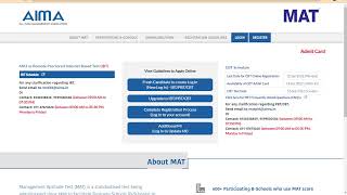 AIMA MAT Exam Admit Card OUT  Admit Card Download Link [upl. by Slotnick]