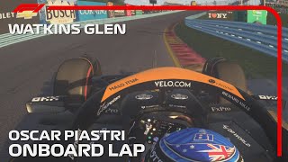 Oscar Piastri Onboard Lap Around Watkins Glen Boot Circuit [upl. by Yand]