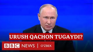 Путин Украина уруши Россия ўз мақсадига эришганида тугайди  BBC News Ozbek [upl. by Aridaj105]