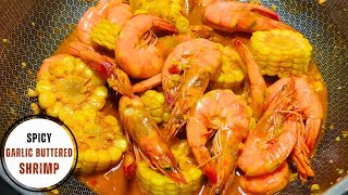 Easy Spicy Buttered Garlic Shrimp  Perfect for Seafood Lovers [upl. by Ner]