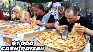 1000 Pizza Eating Contest vs Kate Ovens and Other Top Eaters [upl. by Cos]