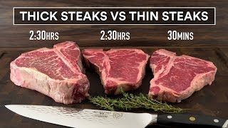 Sous Vide THICK Steaks vs THIN Steaks Experiment [upl. by Eiramassenav]