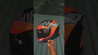 studds trooper modular flip up helmet orange black 1895₹ all India home delivery helmetshop [upl. by Ayahsey]