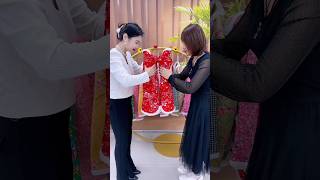 Stunning Red Cozy CoatVibrant Hues and Beautiful Patternsshorts viralvideo trending viralvideo [upl. by Neu]