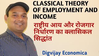 CLASSICAL THEORY OF INCOME AND EMPLOYMENT  CLASSICAL THEORY OF EMPLOYMENT HINDI  CLASSICAL MODEL [upl. by Yelnikcm]