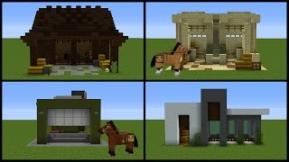 Minecraft 8 Horse Stable Designs [upl. by Aehsal]