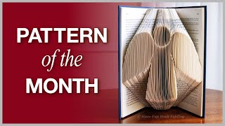 Book Folding Pattern of the Month for December Angel  Christmas Book Art  Holiday DIY Crafts [upl. by Elleret]