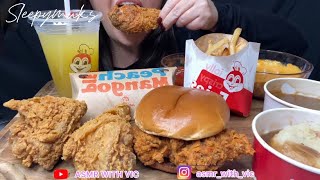 asmr jollibee  mukbang eating sounds [upl. by Rior]