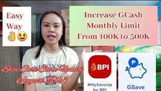 Increase GCASH Limit to 500K Using GSAVE BPI [upl. by Stasny445]