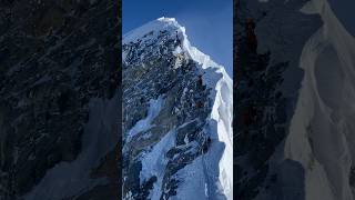 The Hillary Step on Everest shorts everest mountains [upl. by Ecnarolf]