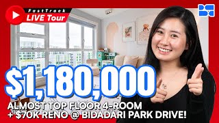 FastTrack Live TourSingapore HDB  106A Bidadari Park Drive  4Room HDB1180000bleubricksByPLB [upl. by Cran]