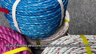 Polypropylene plastics twisted fishing rope in 3 strands pp danline rope [upl. by Aohsoj]