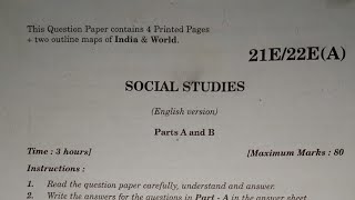 Class 10 Social St Board Exam Question Paper [upl. by Seaver]