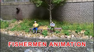 Fishermen animation for a model railroad layout [upl. by Haim712]