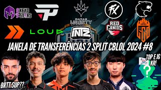 JANELA de TRANSFERÊNCIAS CBLOL 2024 8  BRTT SUPORTE NOVOS KR CHEGANDO MARVIN no CBLOL [upl. by Ares]