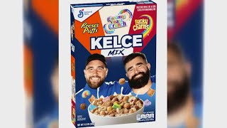 Kelce brothers team up with General Mills to launch Kelce Mix [upl. by Enaxor701]