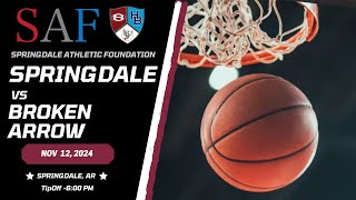 2024 High School Basketball  AAA Benefit Game  Springdale vs Broken Arrow [upl. by Liew]