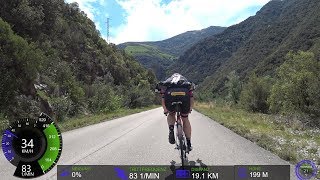 Fat Burning 45 Minute Indoor Cycling Workout Girona Spain 4K Video with Garmin Display [upl. by Eoz]