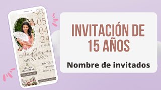 ⭐Invitacion DE 15 AÑOS DIGITAL INTERACTIVA en Canva [upl. by Marlee]