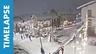 Moderate Nevicate a Livigno SO 29 Dicembre 2021  Time Lapse [upl. by Henrion]