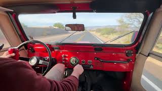 Driving Video  Mostly original 1977 Jeep CJ5 with 258 6cylinder AMC Engine  VIN Hammer [upl. by Aluin]