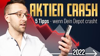 Was tun beim Börsencrash  5 Tipps für deine Geldanlagen 2022 [upl. by Neehsar]