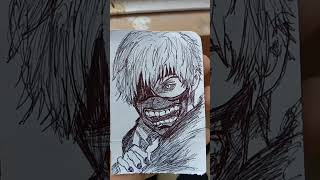 Anime guy drawingKen Kaneki [upl. by Thorstein]