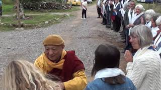 Chokyi Nyima Rinpoche Blessings and bagpipes [upl. by Atenaz286]