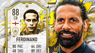 IS HE WORTH 7 TOKENS 🤔 88 ICON RIO FERDINAND PLAYER REVIEW  FIFA 22 Ultimate Team [upl. by Atima]