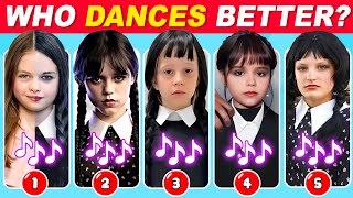 Who Dances Better Wednesday Dance Edition 🖤💃 Salish Matter Like Nastya Jenna Ortega Payton Delu [upl. by Mike]