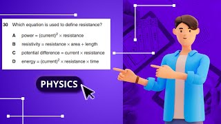 97021ON02 Question 30  Which equation is used to define resistance  power  current2 × re [upl. by Hallett387]