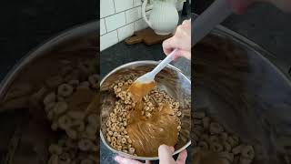 Peanut Butter Cheerio Bars Healthy and Delicious Snack Recipe Quick and Easy for All Ages [upl. by Idnak]