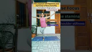 yogasana garudasana yogafitness yogaexercise youtubeshorts viralvideo motivationyogaworkout [upl. by Nonna]