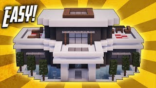 Minecraft How To Build A Large Modern House Tutorial 20 [upl. by Ovatsug]