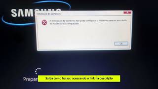 Solução A instalação do Windows não pôde configurar o Windows para [upl. by Murry962]