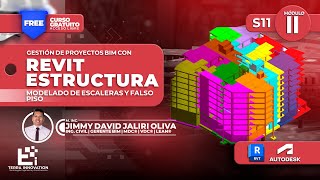 🚧Revit Estructura  CURSO GRATUITO  Modelado de Escaleras y Falso Piso  BIM [upl. by Glenna]