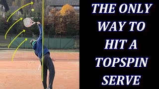 The Only Way To Hit A Topspin Tennis Serve [upl. by Peltier]