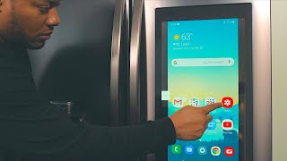 Samsung Family Hub Smart Fridge Review [upl. by Nomal]