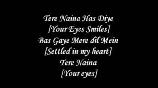 Tere Naina Lyrics With English Translation  Chandni Chowk To China HQ [upl. by Seidler]