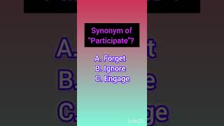 Kya apko pta hai quotParticipatequot Ka synonym kya hai English shorts [upl. by Ayres975]