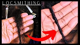 HOW TO LOCSMITH  Locsmithing  NO MORE FRIZZ [upl. by Matti]