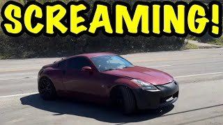 Crazy Loud True Dual Straight Piped Nissan 350z [upl. by Anaili619]